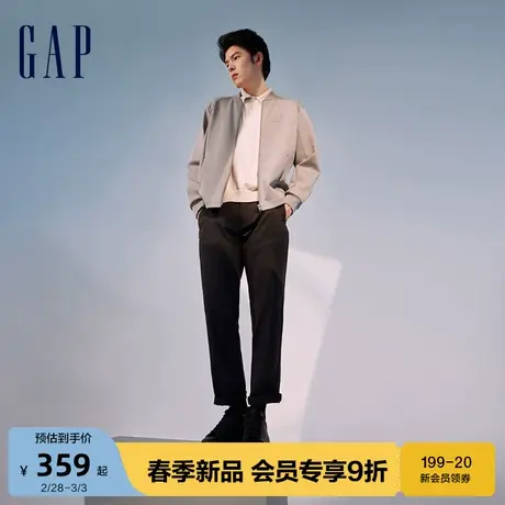 Gap男装2024春季新款高弹轻松裤多口袋直筒休闲裤纯色长裤887964图片