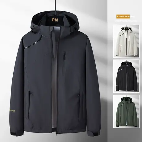 户外冲锋衣男春秋2022新款外套防风透气休闲夹克男士高端外套潮流商品大图