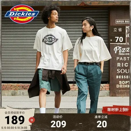 Dickies23新品春夏 工装灵感 炫彩Logo印花镭射休闲短袖T恤男女图片