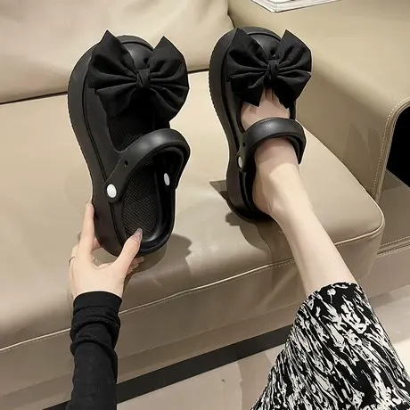 玛丽珍洞洞鞋女款海边沙滩凉鞋2023年新款包头厚底拖鞋女夏季外穿商品大图
