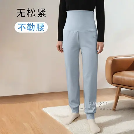 成人高腰束脚护肚裤棉收脚暖肚睡裤不勒肚子的打底裤秋裤商品大图