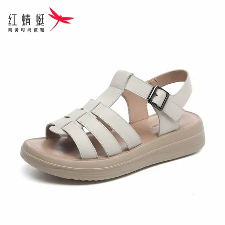 红蜻蜓2025新款夏季休闲百搭增高防滑舒适罗马凉鞋厚底妈妈凉鞋女商品大图