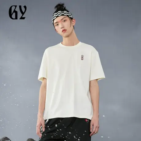 雅戈尔奥莱 GY男装夏季后背大印花微落肩廓形吸湿透气男士短袖商品大图