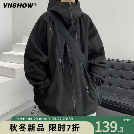 VIISHOW桑延冲锋衣外套男春秋季潮牌美式机能工装高级感衣服夹克商品大图