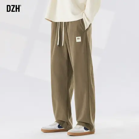 男士直筒垂感裤子男裤潮牌阔腿裤2023新款休闲裤美式灯芯绒拖到裤商品大图