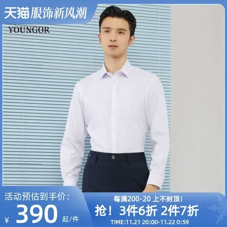 【商场同款】雅戈尔男士长袖衬衫春季商务休闲免烫衬衫S1719商品大图