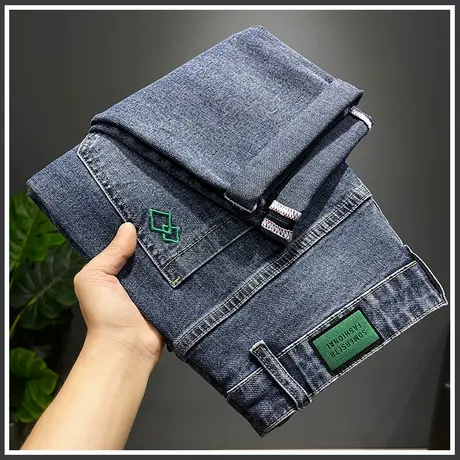 广州新塘水洗弹力牛仔裤男士宽松直筒休闲长裤子男裤春季春秋冬款商品大图