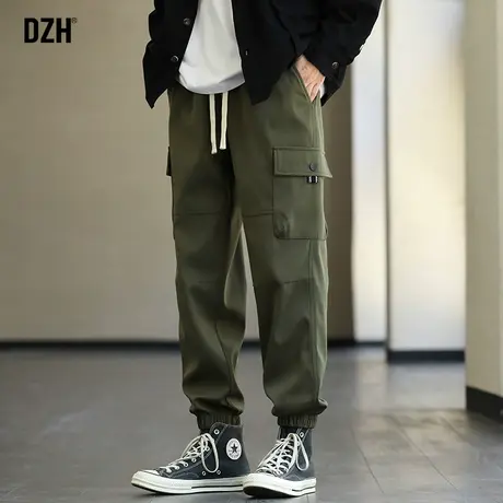 男士美式军绿色工装裤潮牌男春夏休闲裤子宽松束脚裤秋季男裤长裤商品大图