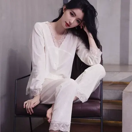 睡衣春秋款女士金丝绒ins风长袖两件套网红爆款2024新款冬家居服图片