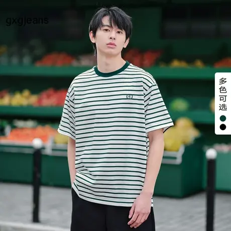gxg.jeans男装2024年春季新款圆领短袖T恤JFD14400061图片