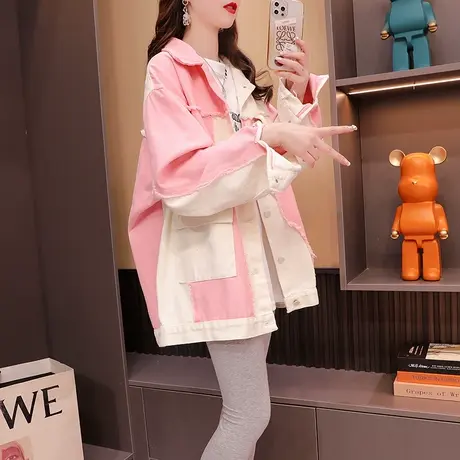 宽松休闲牛仔外套女春秋2023新款秋季爆款时尚洋气减龄设计感上衣图片