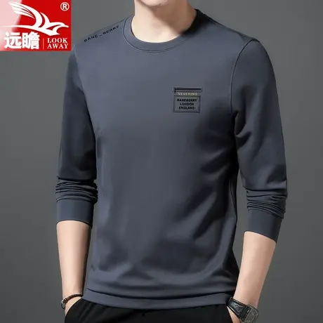 卫衣男士圆领春季上衣休闲男装打底衫潮牌时尚百搭春秋长袖t恤男商品大图