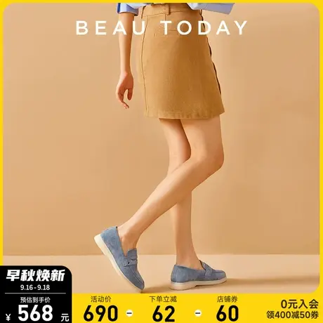 BeauToday平底单鞋女2023新款秋季BT护士鞋女秋季软底透气乐福鞋商品大图