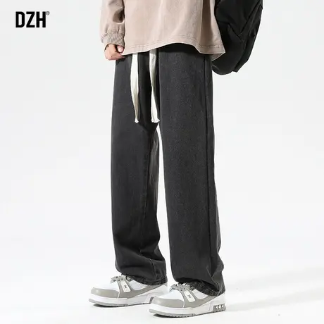 男士复古牛仔裤男款春夏宽松直筒裤2023新款高街百搭裤子休闲长裤商品大图