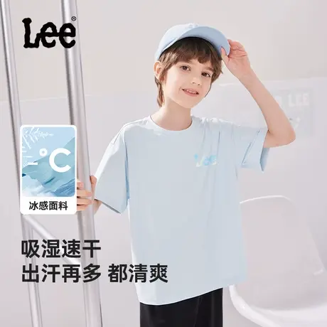 Lee童装男童短袖t恤2025新款儿童速干衣大童夏季防晒上衣男孩夏装图片