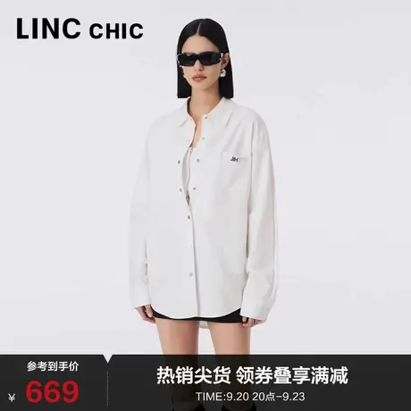 LINCCHIC金羽杰白衬衫2023新款女长袖经典学院感衬衫女S233SH446Y商品大图