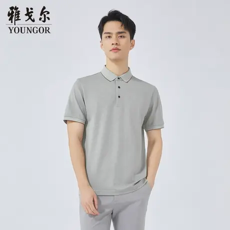 雅戈尔奥莱 商场同款男士短袖T恤新款官方正品商务短袖POLO衫男商品大图