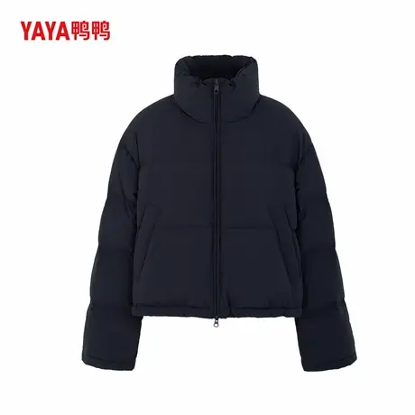 YAYA鸭鸭25年秋冬新款加厚保暖外套小个子女生纯色短款气质羽绒服商品大图