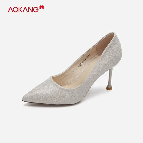【门店发货】奥康女鞋秋季气质优雅优雅尖头细高跟鞋婚鞋仙女鞋商品大图