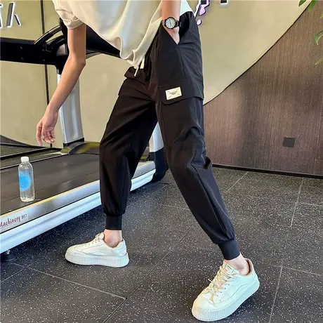 夏季男休闲裤九分裤裤子工装潮流哈伦裤百搭ins薄款束脚运动卫裤商品大图