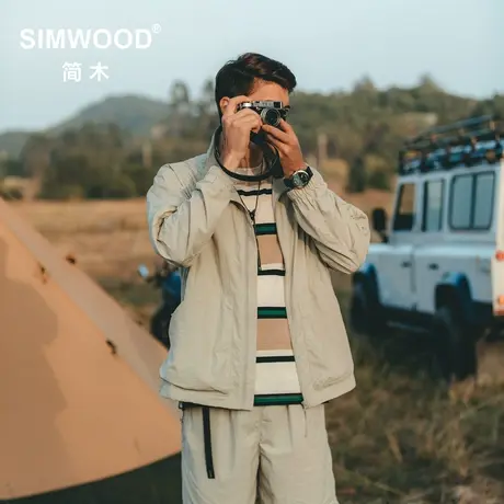 Simwood【宽松版型】轻微防水防油污轻薄立领防晒服夹克外套男图片
