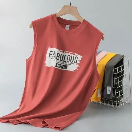 男士背心纯棉无袖t恤夏季薄款健身篮球全棉运动坎肩宽肩跨栏汗衫商品大图