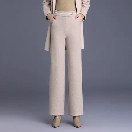 2023秋冬新款阔腿裤女高腰宽松垂感通勤长裤时尚直筒裤休闲长裤子商品大图