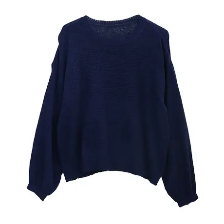 dza 复古圆领打底针织衫女2023春新款外搭短外套宽松显瘦套头上衣图片