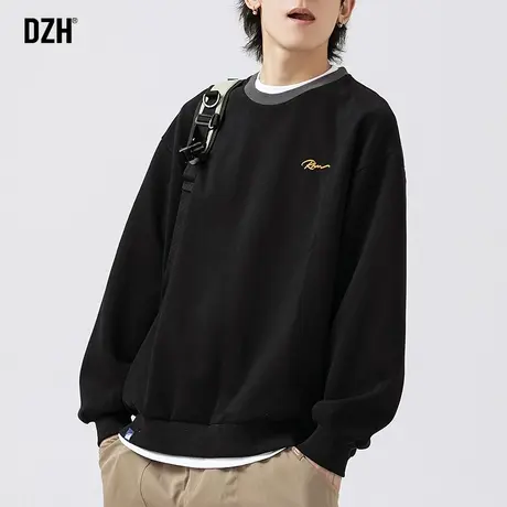 男士380G重磅卫衣男圆领潮牌秋季男装外套休闲宽松打底衫2023新款商品大图