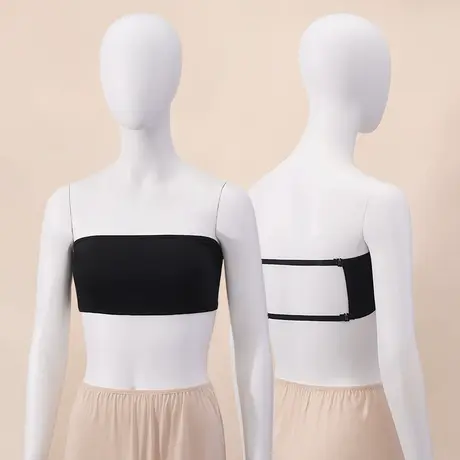 莫代尔带胸垫吊带抹胸女薄款一体式露背文胸内衣夏商品大图