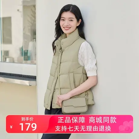 坦博尔2023新款羽绒马甲女轻薄短款立领休闲时尚轻便百搭背心外套图片