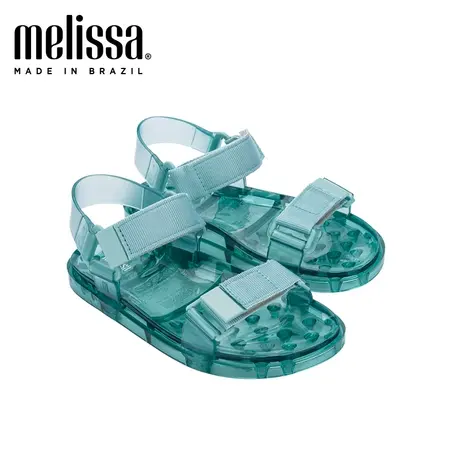 Melissa梅丽莎撞色魔术贴休闲时尚平底运动女士凉鞋果冻鞋33423商品大图