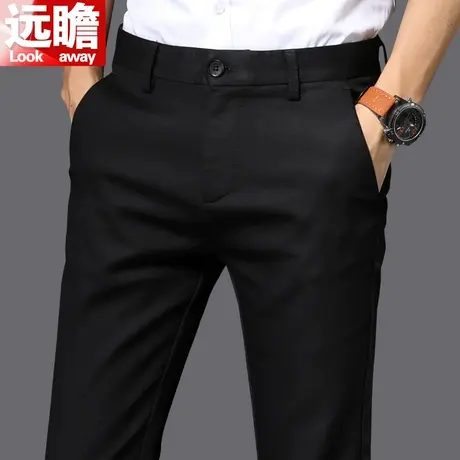 秋季黑色休闲裤男秋冬款宽松直筒男裤男士西裤2023新款商务长裤子商品大图
