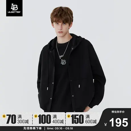 Lilbetter男士外套秋冬季开衫卫衣运动情侣装美式夹克加绒上衣潮商品大图