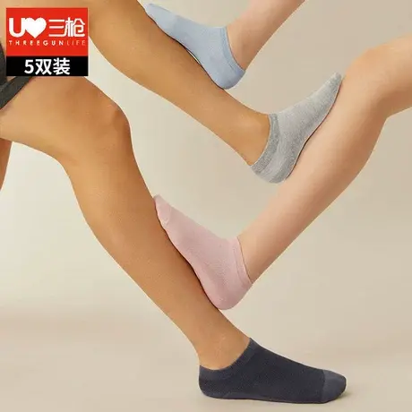 三枪男袜子夏季2023新款薄款网眼透气男士船袜吸湿排汗短筒女棉袜图片