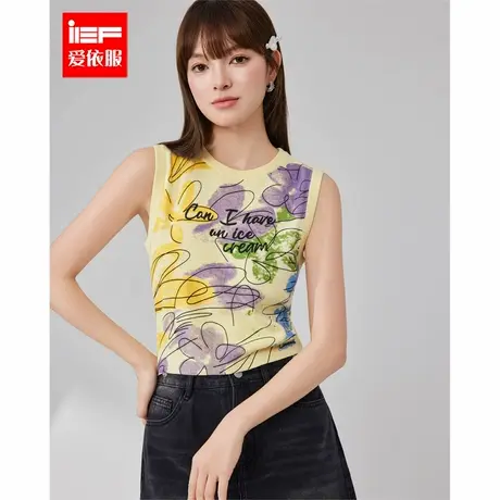 IEF/爱依服夏日穿搭2025夏季新款美式甜酷个性辣妹休闲百搭背心图片