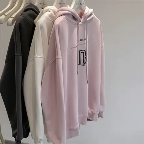 简单不繁复，推荐入手！oversize连帽卫衣外套女春秋爆款宽松上衣商品大图