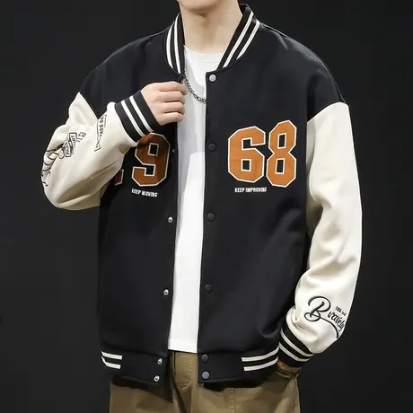 棒球服外套男秋冬潮牌2023新款男款休闲上衣大码秋季男士夹克秋款图片