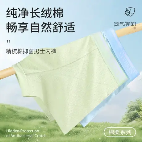 南极人男士内裤纯棉抑菌平角裤男生四角短裤透气男士平角短裤裤衩商品大图