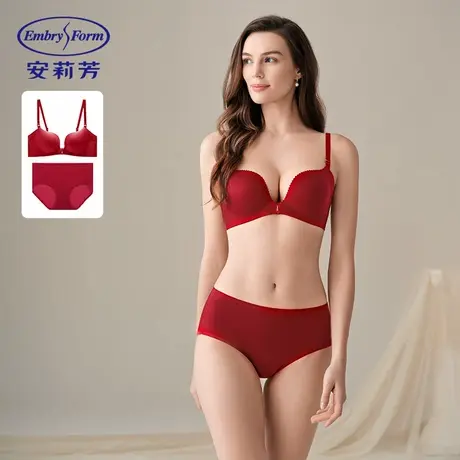 【k姐推荐】安莉芳光面舒挺杯套装无痕文胸女士无钢圈内衣商品大图