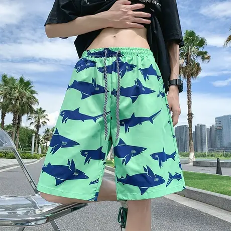 2024夏季新款沙滩裤男潮流花短裤大码中裤大裤衩度假五分休闲裤子商品大图