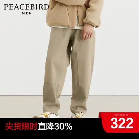 【伐木裤】太平鸟男装奥莱卡其工装裤男2023冬季美式休闲裤潮商品大图