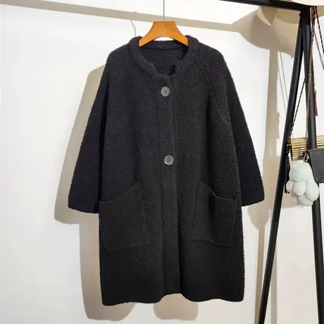 中长款毛衣开衫外套女秋冬新款韩版宽松显瘦时尚百搭保暖加厚大衣图片