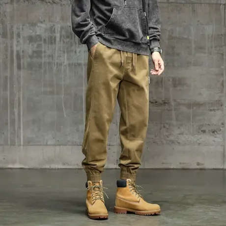 百搭大码男款休闲裤束脚裤子男款时尚户外纯棉工装裤宽松潮流男装商品大图