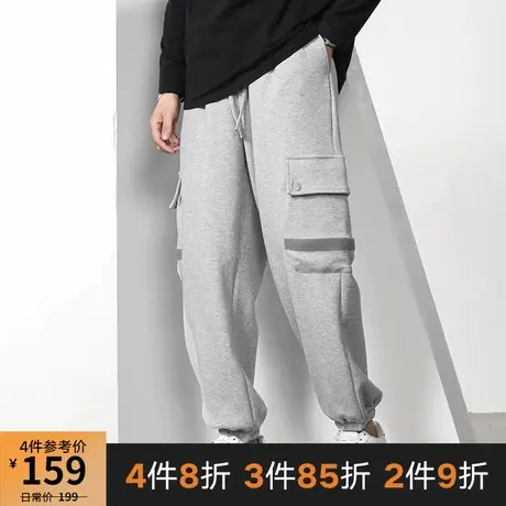 GxxH个性潮牌大码男装 休闲长裤加肥加大肥佬帅气宽松束脚裤春季商品大图