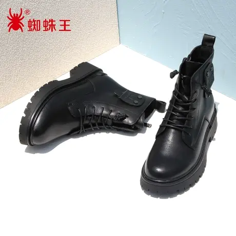 蜘蛛王断码清仓正品马丁靴女真皮2022秋商场新款短靴子女厚底单里图片