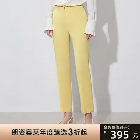 朗姿 夏季薄款直筒九分裤通勤风女式西裤悦朗姿商品大图