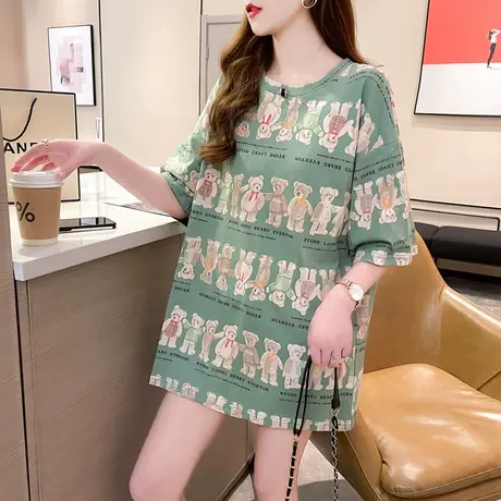 2023年春夏季新款情侣女装别致设计感小众上衣服ins潮宽松短袖t恤商品大图