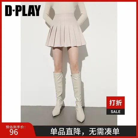 DPLAY【惠品】2025年春季新款白色半身裙女气质流行jk百褶裙短裙图片