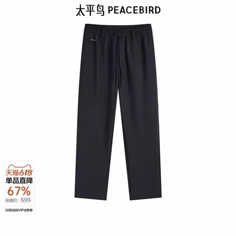 太平鸟男装直筒西装裤夏季新款潮流休闲裤B1GME2174商品大图